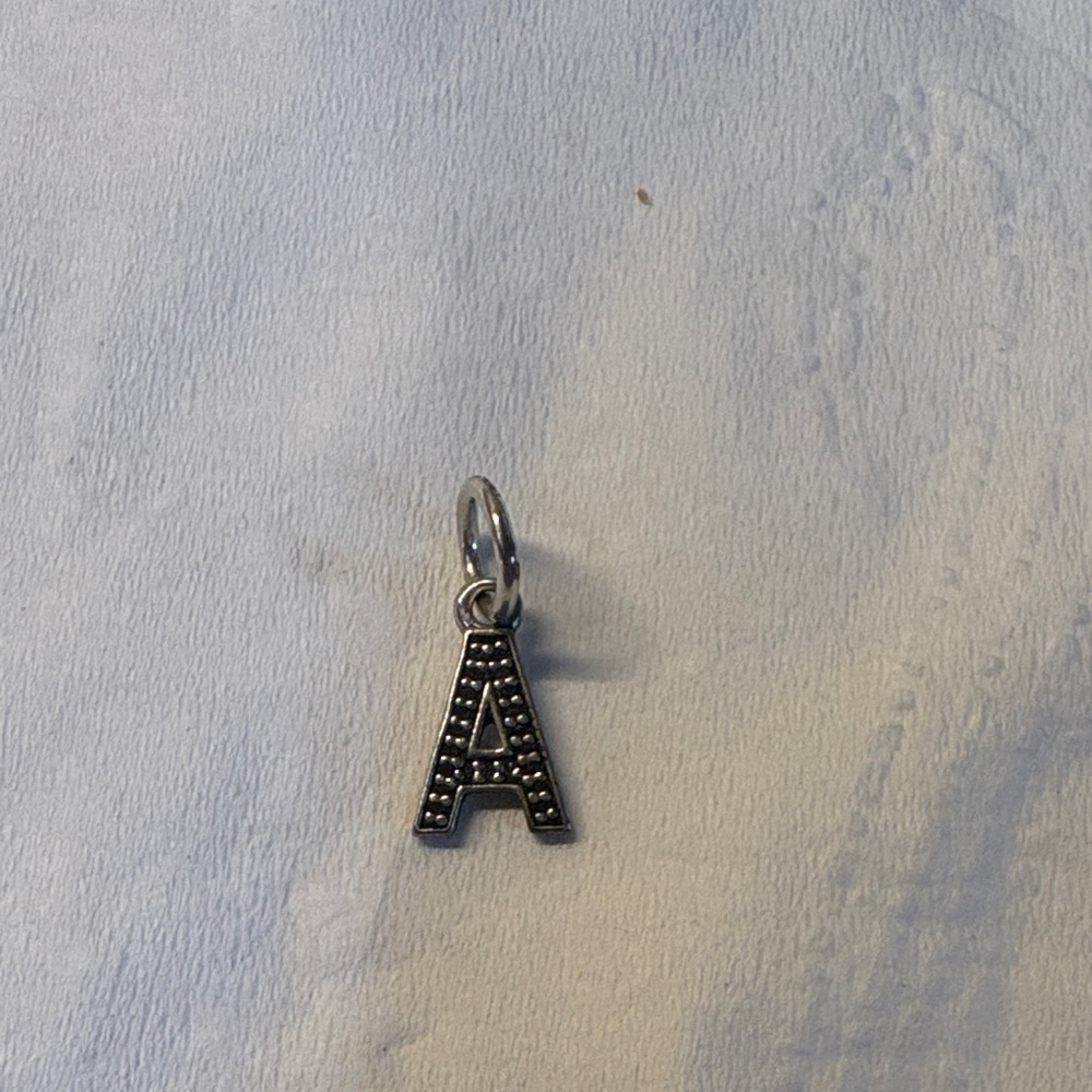 Pandora Silver Letter A Charm Pendant